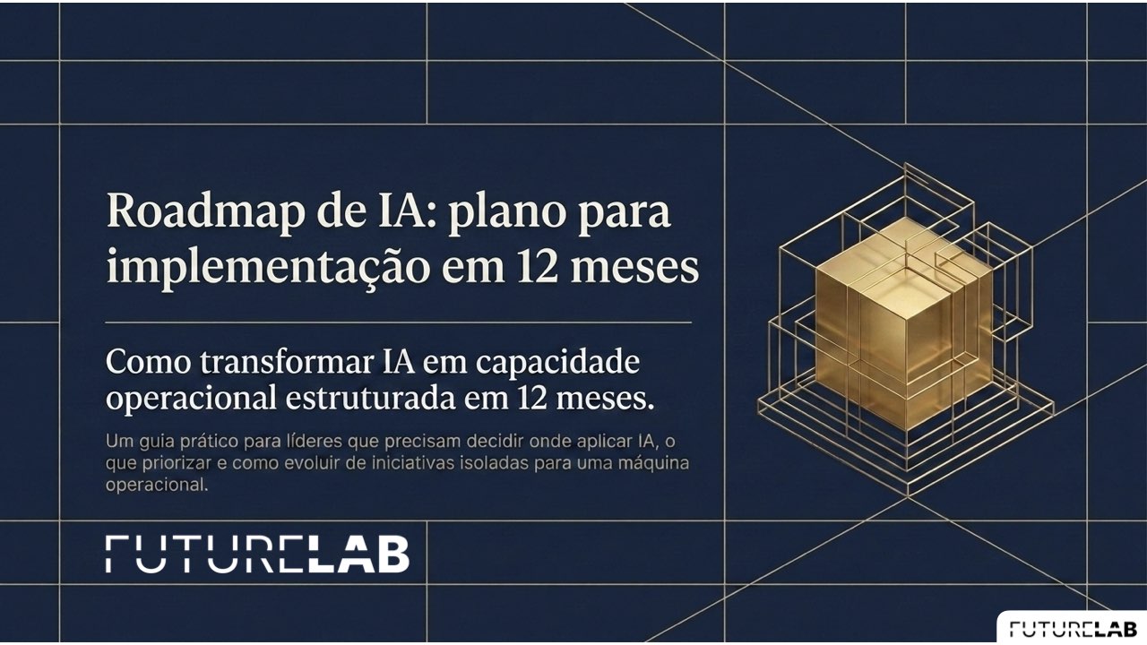 Capa do Roadmap de IA para implementação em 12 meses.
